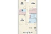 3LDK＋WIC、専有面積80.00㎡、バルコニー面積9.05㎡、室内リノベーション実施