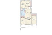 4LDK+WIC、専有面積91.05㎡、バルコニー面積12.3㎡、室内リノベーション実施