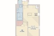 1LDK＋WIC、専有面積41.29㎡、バルコニー面積3.40㎡、室内リノベーション実施