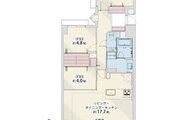 3LDK、専有面積77.81㎡、バルコニー面積10.81㎡、室内リノベーション