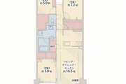 3LDK+納戸+2W、専有面積81.06㎡、バルコニー面積12.87㎡、室内リノベーション実施 3LDK+納戸+2W、専有面積81.06㎡、バルコニー面積12.87㎡、室内リノベーション実施