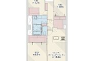 3LDK+2W、専有面積80.93㎡、室内リノベーション実施