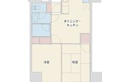 2DK、専有面積44.50㎡、バルコニー6.26㎡ 2DK、専有面積44.50㎡、バルコニー6.26㎡