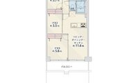 3LDK+専用庭、専有面積53.76平米、バルコニー7.84平米、専用庭20.00平米、室内リノベーション実施