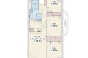 3LDK、専有面積70.70㎡、バルコニー9.60㎡、室内リノベーション実施