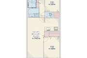 2LDK、専有面積57.87㎡、バルコニー8.10㎡、室内リノベーション実施 2LDK、専有面積57.87㎡、バルコニー8.10㎡、室内リノベーション実施