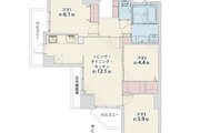 3LDK+W+ポーチ、専有面積64.63㎡、バルコニー面積9.57㎡、専用ポーチ面積4.06㎡、室内リノベーション実施 3LDK+W+ポーチ、専有面積64.63㎡、バルコニー面積9.57㎡、専用ポーチ面積4.06㎡、室内リノベーション実施