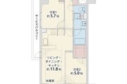 2LDK+W、専有部分54.03㎡、バルコニー6.52㎡、SB6.30㎡、ポーチ1.50㎡ 2LDK+W、専有部分54.03㎡、バルコニー6.52㎡、SB6.30㎡、ポーチ1.50㎡