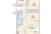 3LDK、専有面積67.11㎡、バルコニー16.26㎡、ポーチ2.80㎡