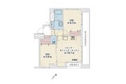 2LDK+ルーフバルコニー、専有面積50.08㎡、バルコニー面積1.61㎡、ルーフバルコニー面積8. 2LDK+ルーフバルコニー、専有面積50.08㎡、バルコニー面積1.61㎡、ルーフバルコニー面積8.