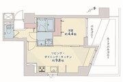1LDK、専有面積36.93平米、バルコニー4.10平米、ルーフバルコニー10.70平米 1LDK、専有面積36.93平米、バルコニー4.10平米、ルーフバルコニー10.70平米