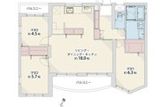 3LDK+W+パントリー、専有面積76.89㎡、バルコニー12.33㎡、アルコーブ3.00㎡