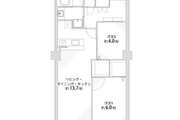 2LDK+2W、専有面積60.50㎡、バルコニー7.10㎡、室内リノベーション実施