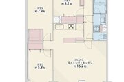3LDK＋WIC、専有面積82.22㎡、バルコニー面積11.19㎡、室内リノベーション実施