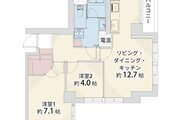 2LDK+W、専有面積58.17㎡、バルコニー3.10㎡、室内リノベーション実施