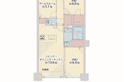 2LDK+S(納戸)+2W、専有面積68.40平米、ルーフバルコニー13.95平米、室内リノベーション実施 2LDK+S(納戸)+2W、専有面積68.40平米、ルーフバルコニー13.95平米、室内リノベーション実施