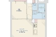 1LDK、専有面積47.79㎡、室内リノベーション実施