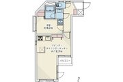 1LDK、専有面積40.41㎡、バルコニー面積1.80㎡、室内リノベーション実施